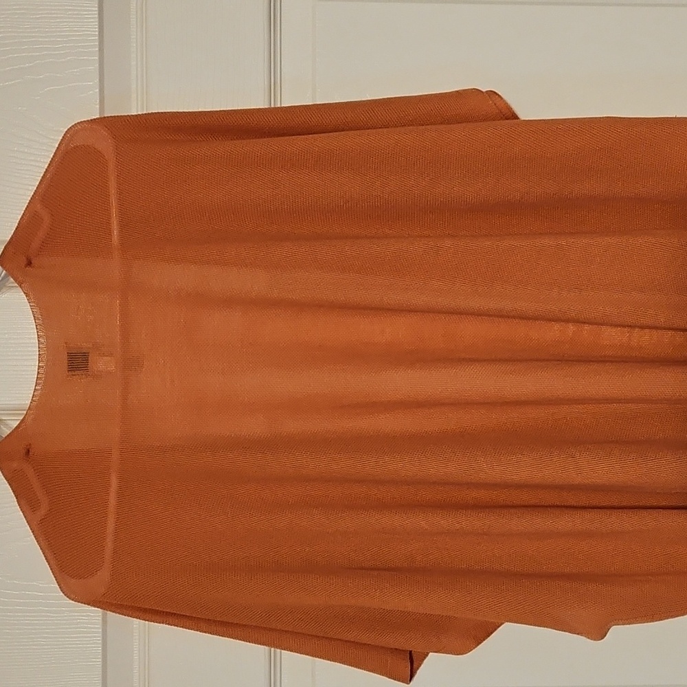A New Day Burnt Orange Open Front Knitwear - Picture 9 of 10